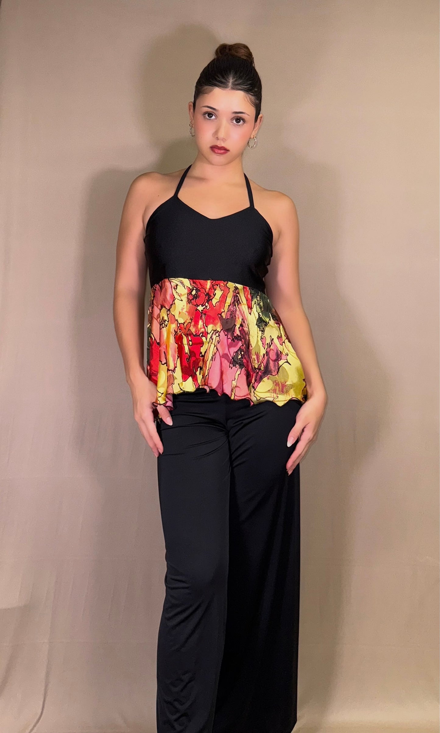 VINO blusa halter fruncida