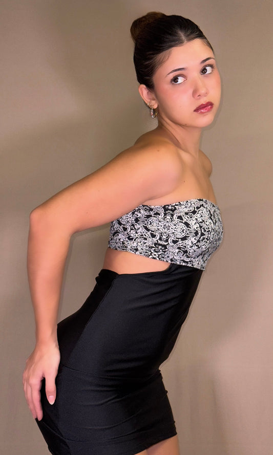 STAR Vestido Strapless Corto