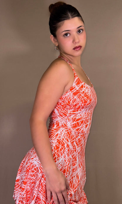 TULIP vestido corto con cuello halter