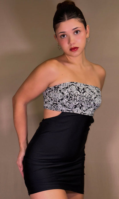 STAR short strapless dress