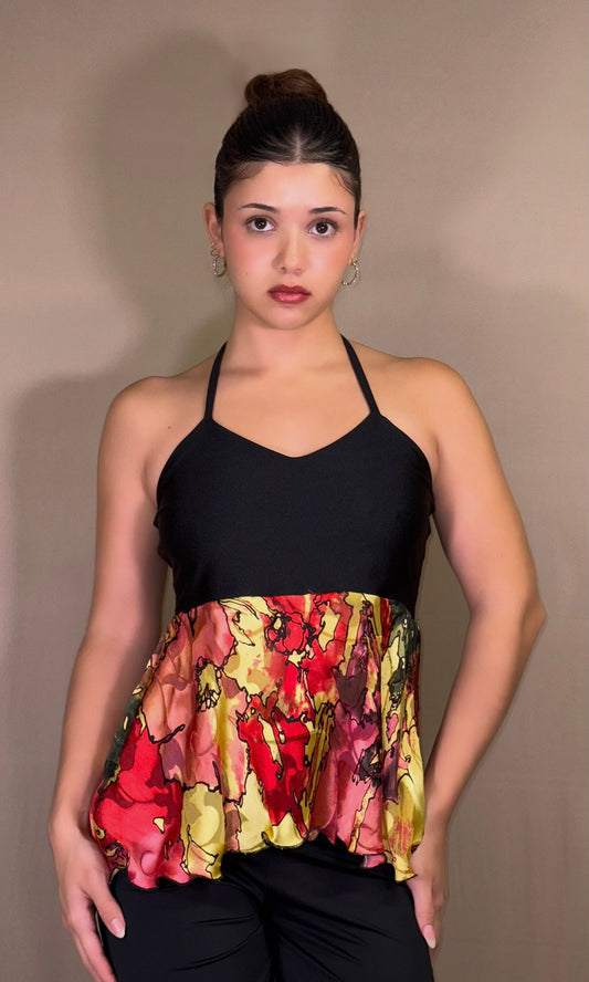 VINO blusa halter fruncida