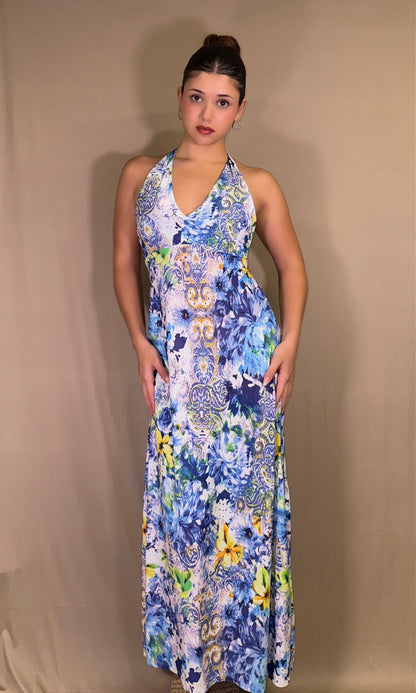 Vestido largo halter GIRASOL