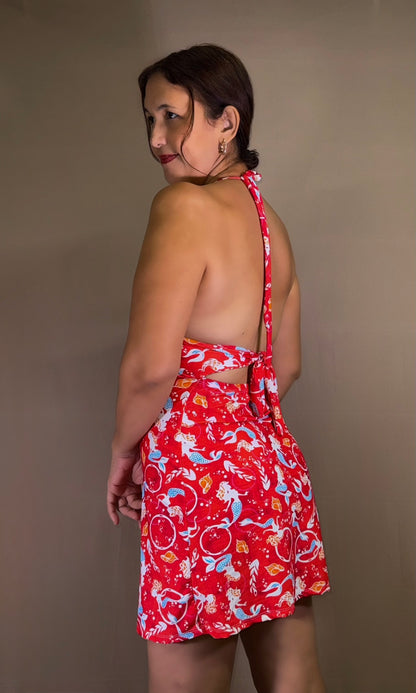 SOL short halter dress