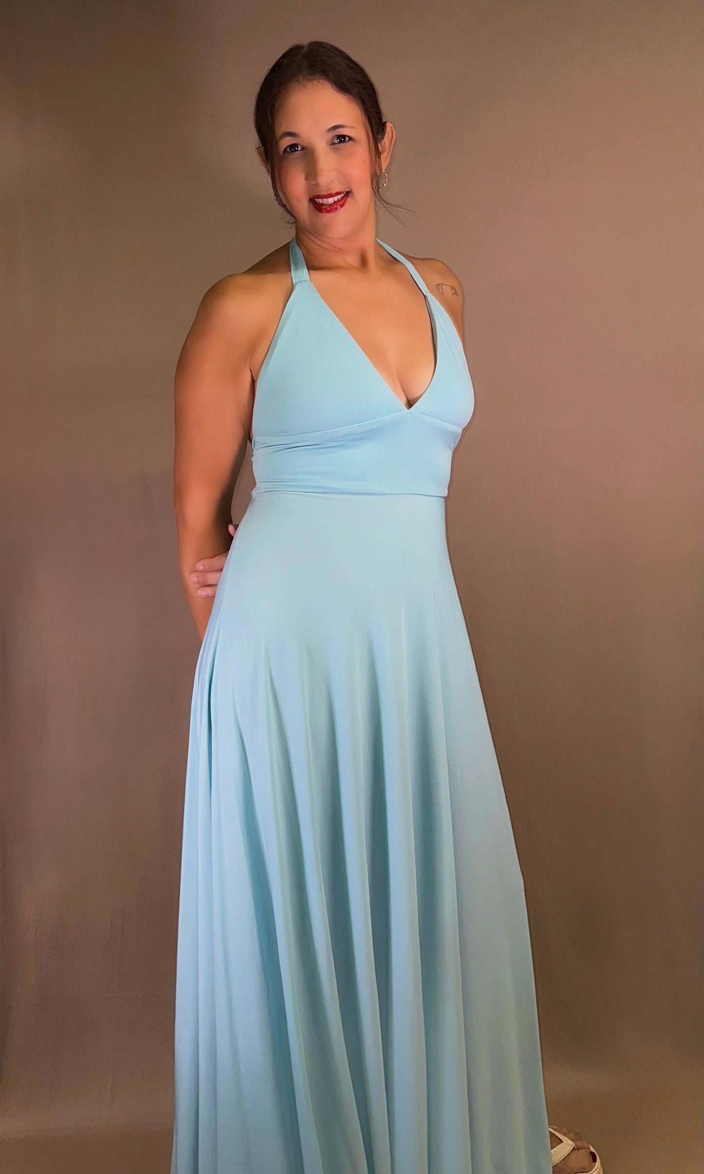 BABY long halter dress