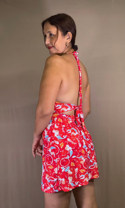 Vestido corto halter SOL