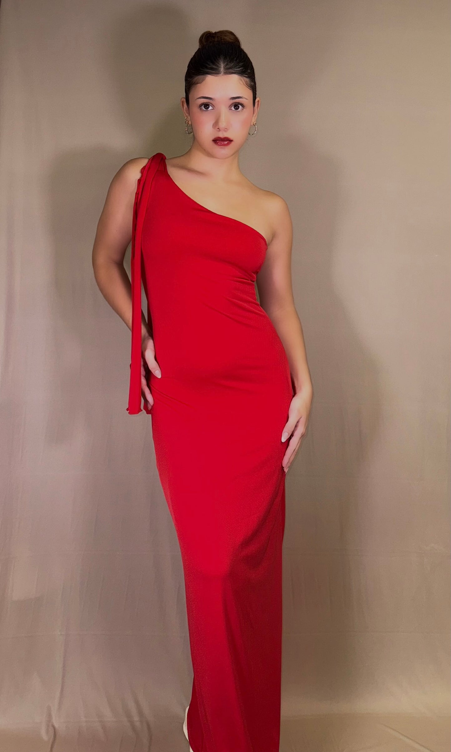 Vestido LUNA de un solo hombro