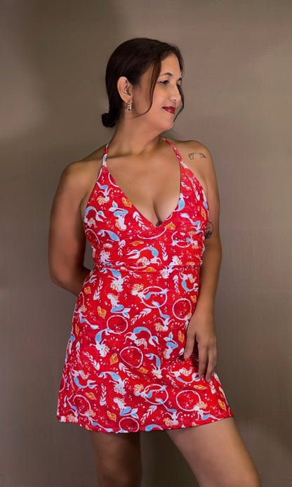 SOL short halter dress