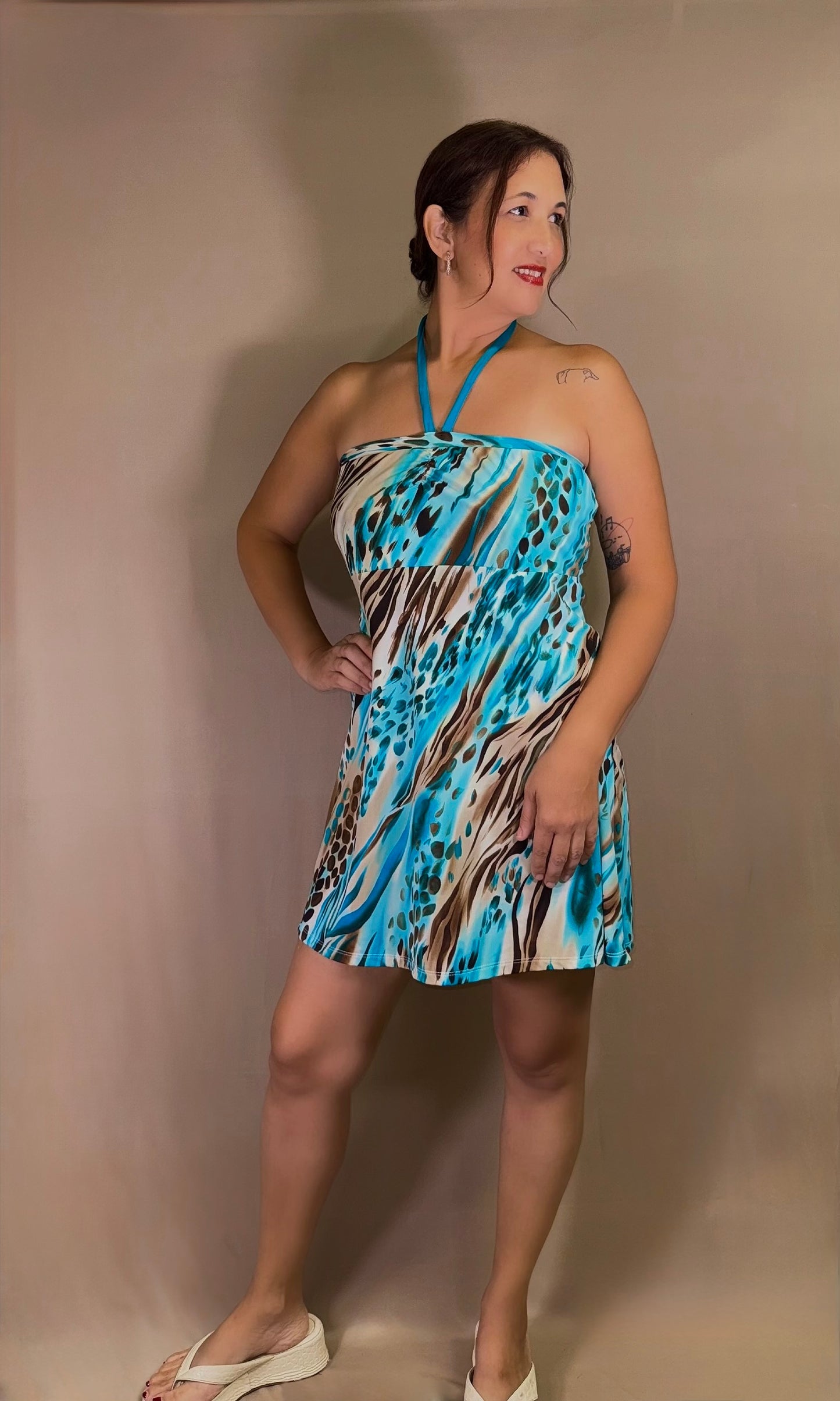 LEO beach halter dress